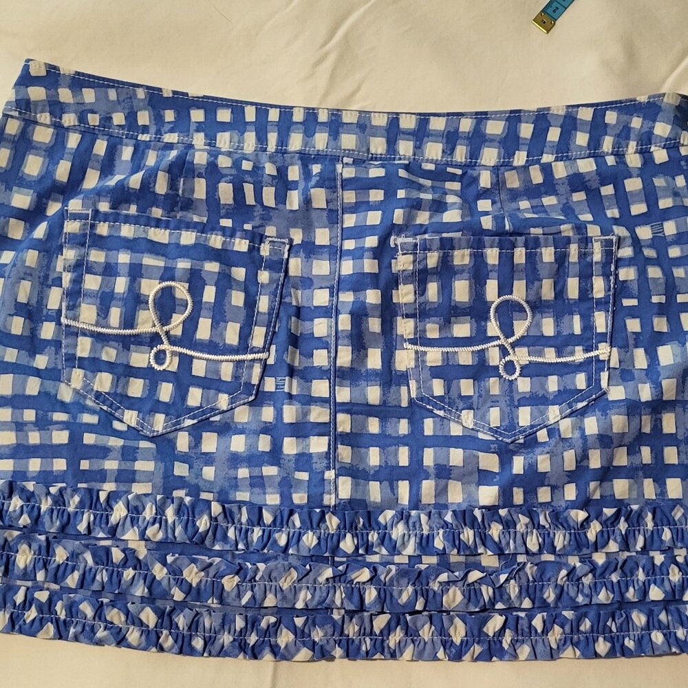 Lilly Pulitzer Lorelei Bennett Blue Feeling Beachy Mini Skort Size 10 - Picture 3 of 4